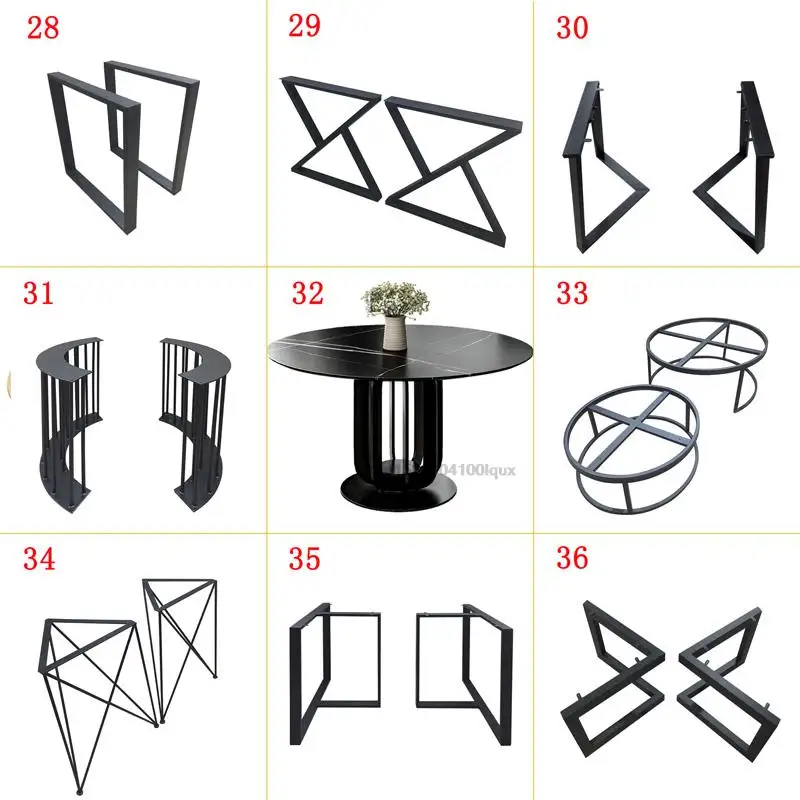 Niestandardowy noga stołu stół z podparciem Rock Plate duży talerz rama stołu biurko Bar stolik do herbaty półka marmurowa lekka luksusowa podstawa