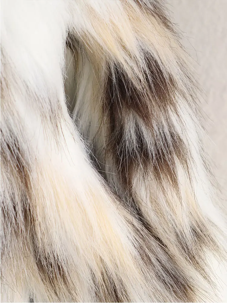 NLZGMSJ Leopardenmuster Damen Kunstpelzmantel 2025, Winter, warm, dick, flauschig, langärmelig, lose Jacke, weiblicher Mantel, Oberbekleidung, 2K