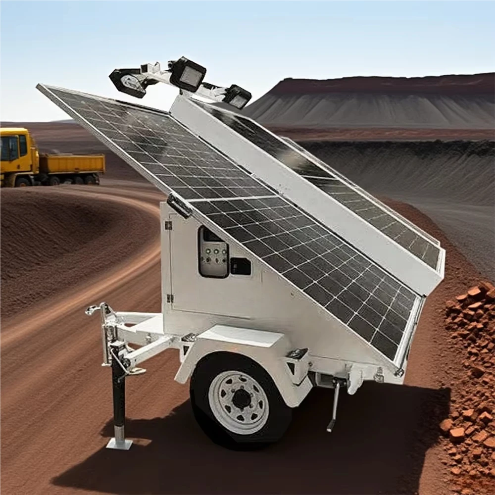 High Luminous Efficiency Portable Solar Power System Energy Led Light Trailers for Iron Mine Lighting