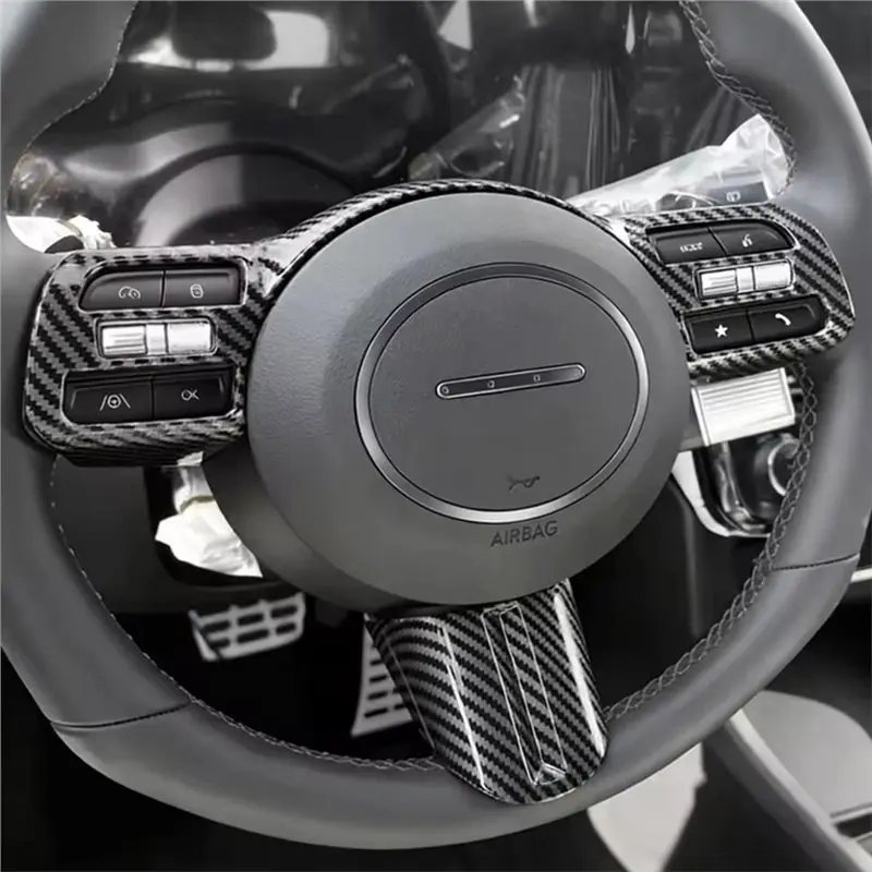 Leading-Carbon Fiber Color Steering Wheel Trim Kit For 2025-2026 For Tucson Interior Accessories& Modification Parts
