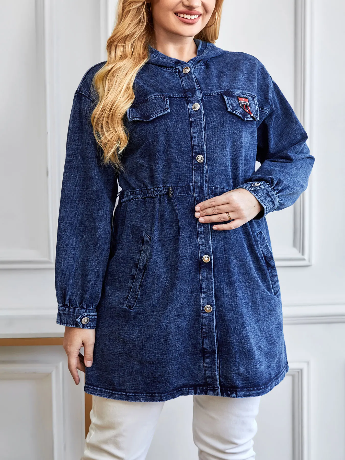 

Женское вязаное весенне-осеннее модное пальто больших размеров