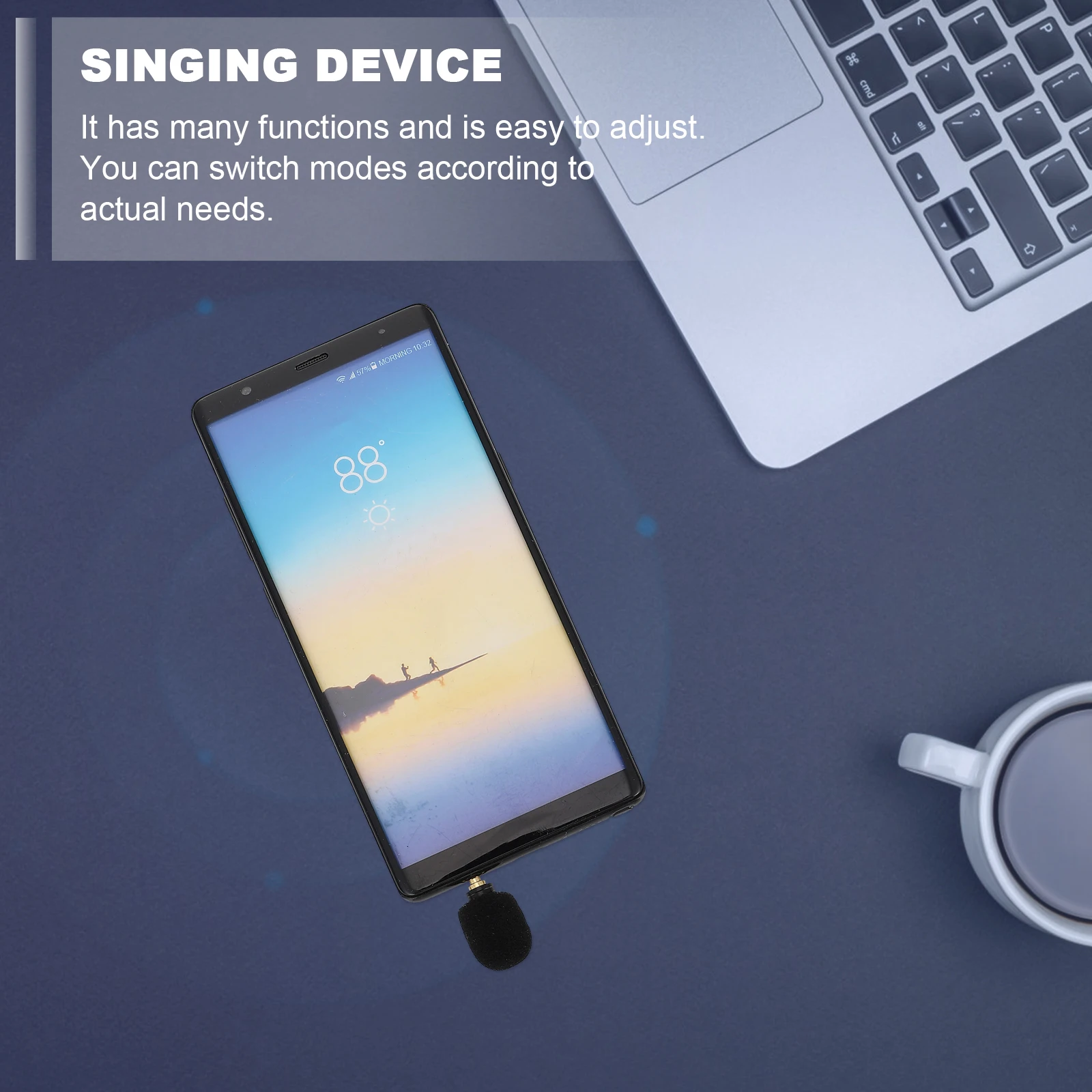 

Wireless Noise Cancelling Microphone Mini Condenser Copper Gold Professional Recording Portable Singing PC Laptop Live Streaming