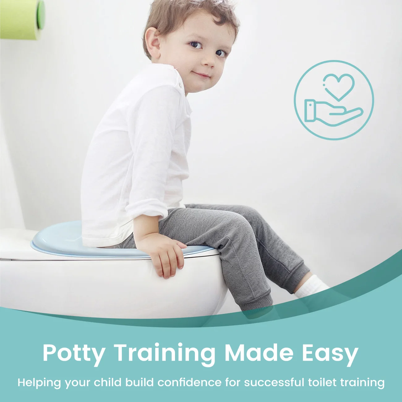 Baby Toddler Potty Training Seat for Boys And Girls, Fits Round & Oval Toilets, Non-Slip with Splash Guard