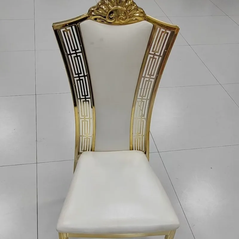 Household Banquet Chair Hotel Dining Chair Dinner Event Reception Nano-plated Metal Backrest Hotel Chair