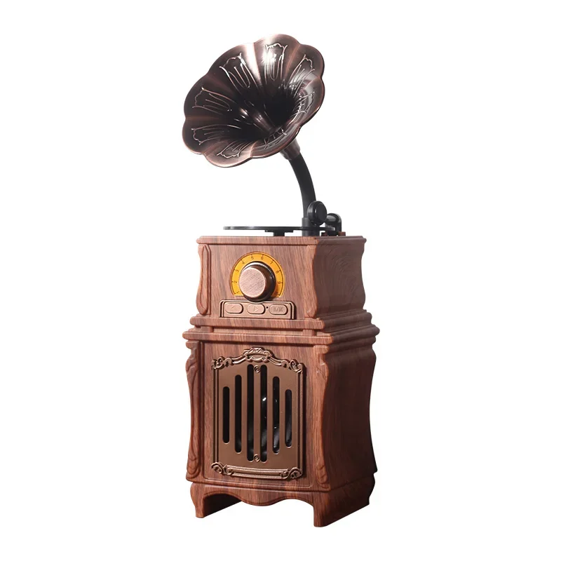 

Retro bluetooth small speaker radio phonograph high sound quality