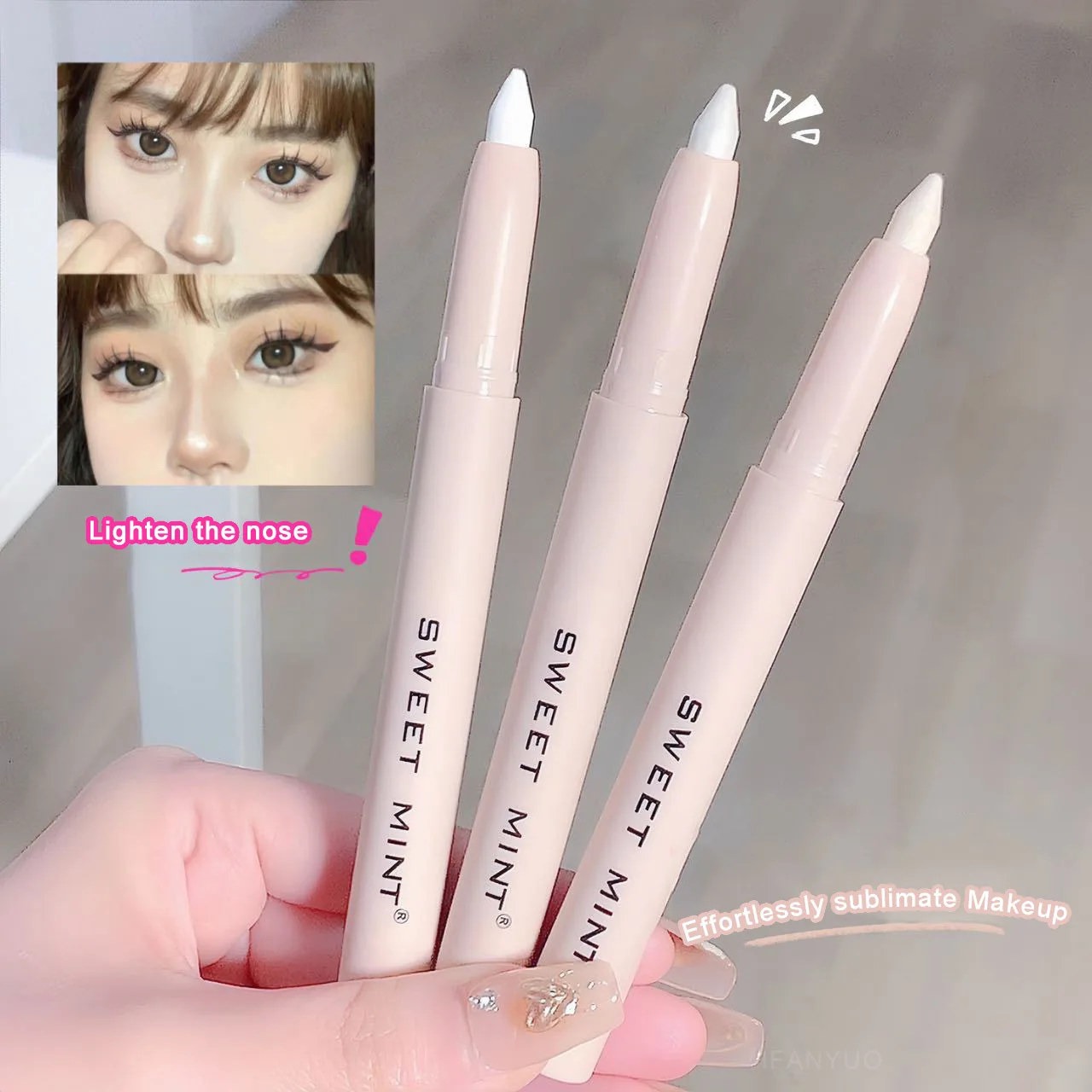 Eye Shadow Lying Silkworm Highlighter Brightening eye shadow Pen Korean Eyes Makeup Matte White Pearl High-gloss Eyeshadow Stick