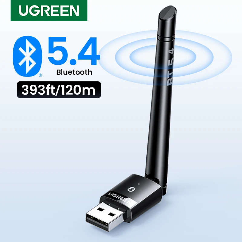 UGREEN USB Bluetooth 5.4 Adapter 120M Dongle for PC Wireless Mouse Keyboard Music Audio Receiver Transmitter Bluetooth 5.4