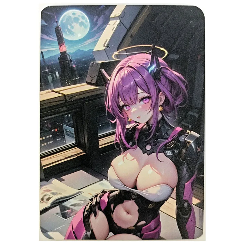 Anime Goddess Story Rare A6 Size Refraction Game Collectible Card Eula Raiden Shogun Kanroji Mitsuri Zabawki dla chłopców Prezent urodzinowy