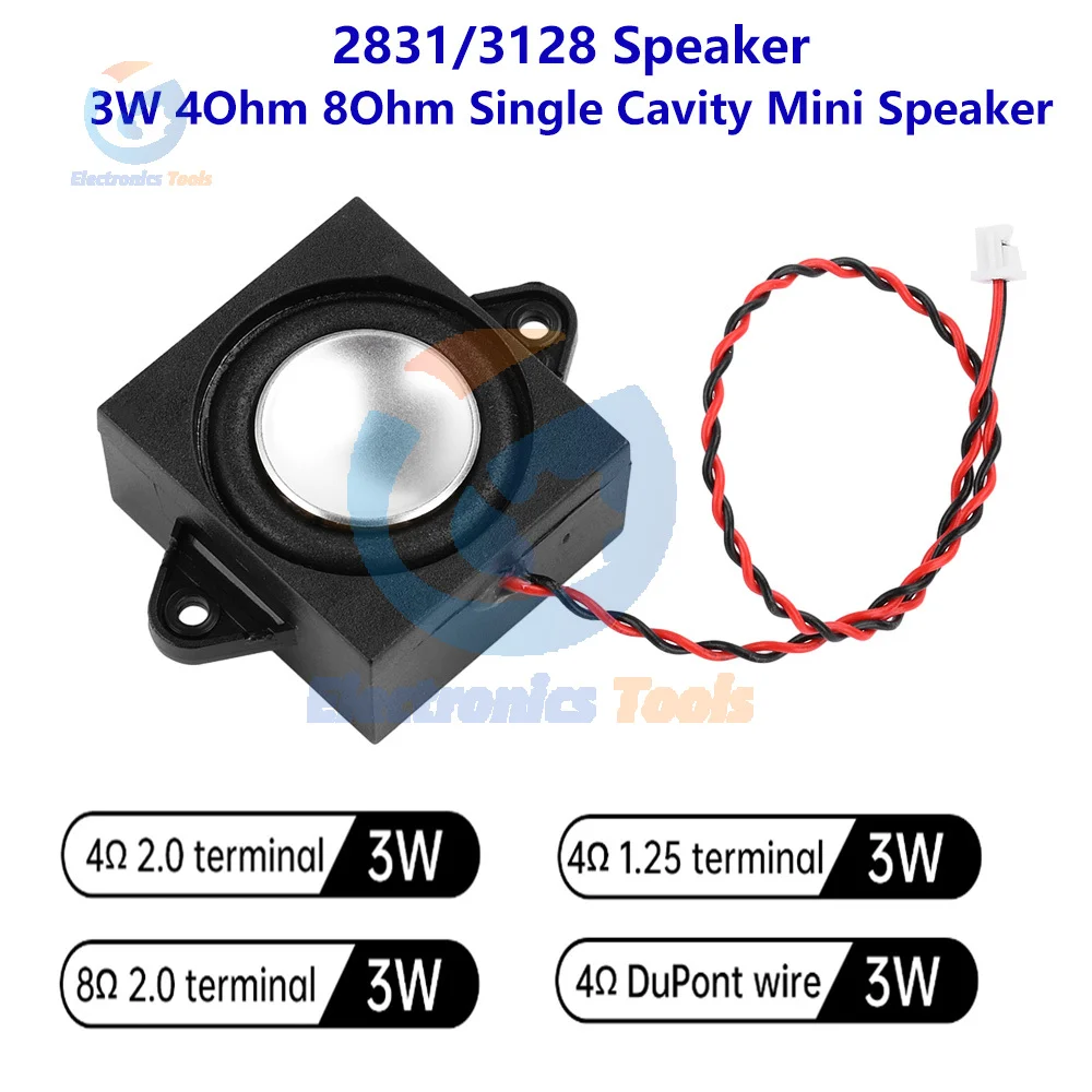 

2831/3128 Speaker 3W 4/8 Ohm Single Cavity Mini Speaker Full-Range Cavity Mobile Portable Advertising Machine Speaker Connector