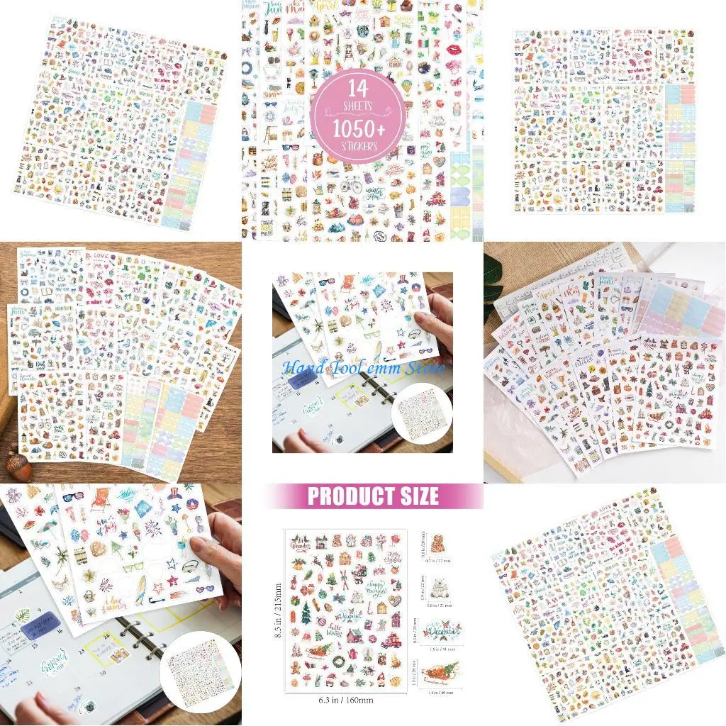 H37F Nhãn dán trang trí theo chủ đề Giáng sinh Nhãn dán lung linh cho việc làm thiệp tạp chí