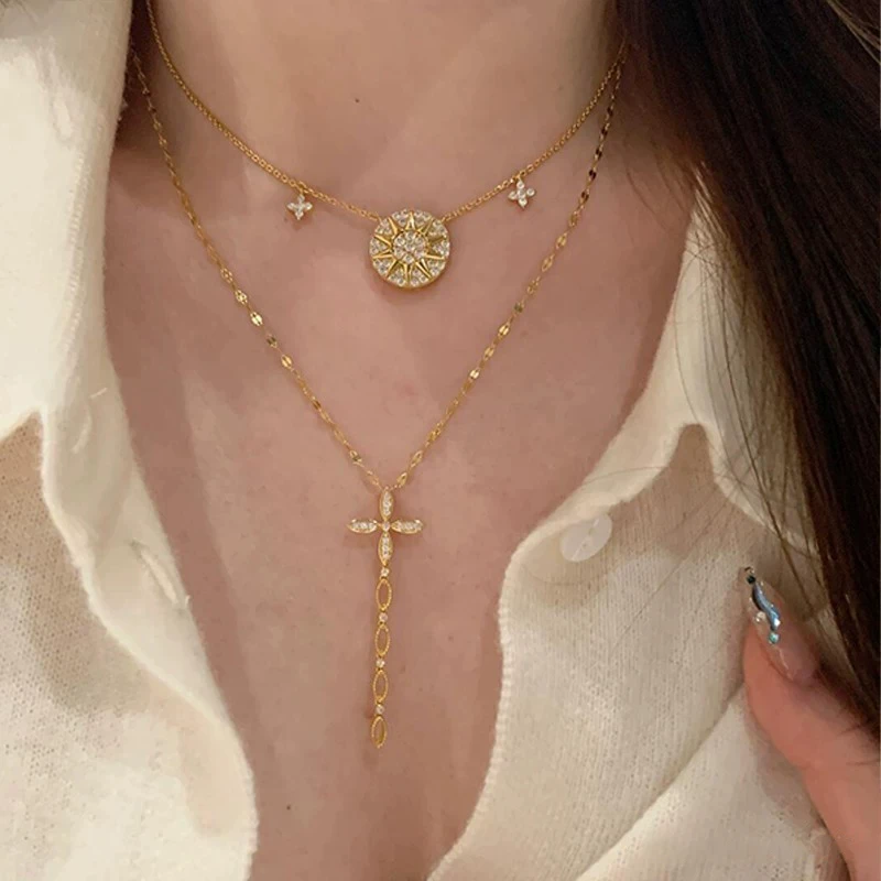 collar-raytimone-con-colgante-de-estrella-de-cuatro-puntas-brillante-cadena-para-clavicula-con-cruz-para-mujer-joyeria-nueva-y-exclusiva
