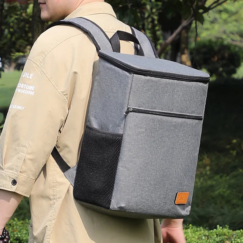 Outdoor Large Capacity Fresh-Keeping Ice Bag Backpack, Picnic Mountaineering Portable Insulated Bento Bag