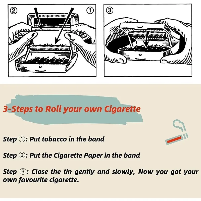 Automatic Cigarette Rolling Machine Rolling Machine Rolling Paper Cigarette Maker 70MM Tobacco Roller Box Case Tobacco Smoking - view 3