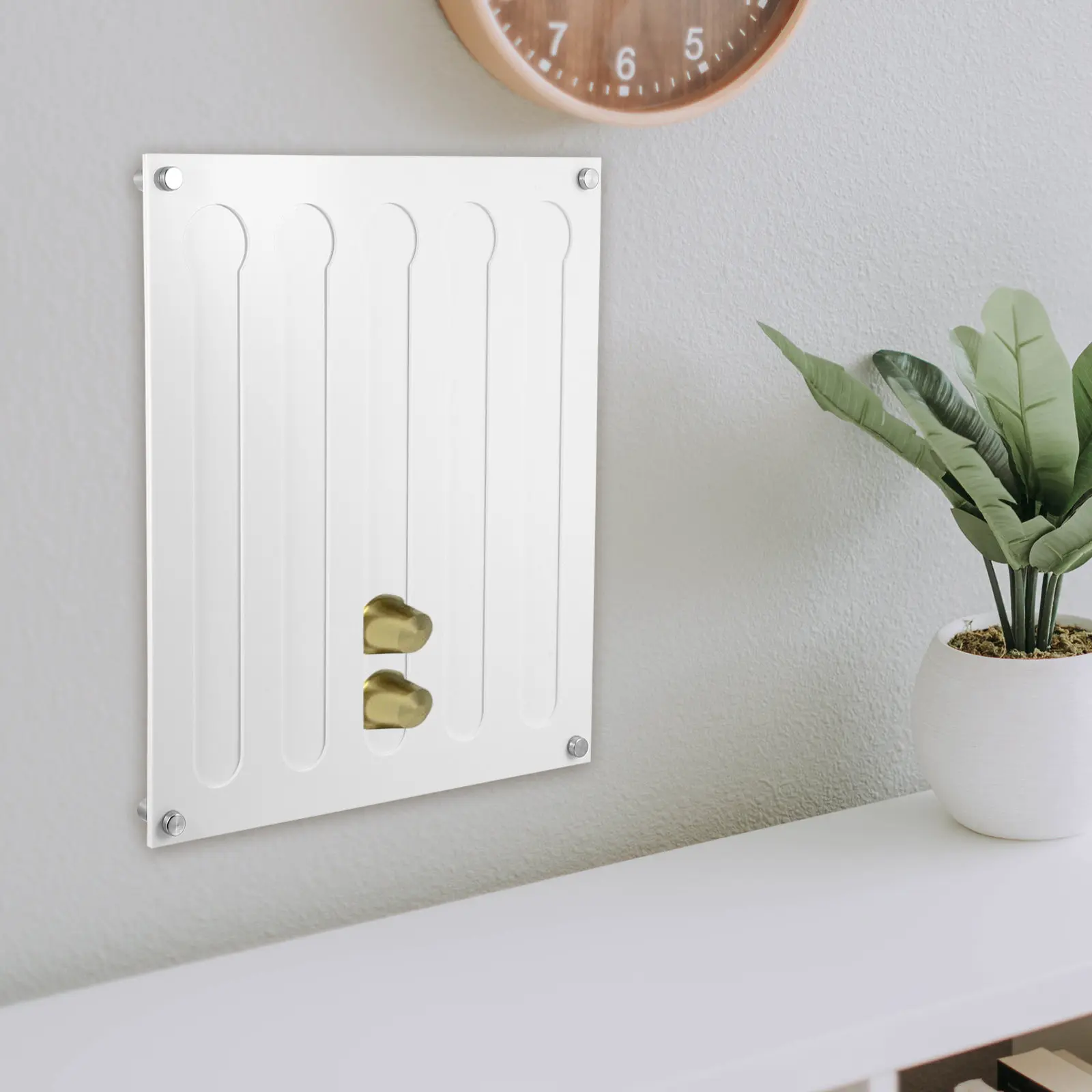 Heavy Duty Acrylic Coffee Capsules Organizer Smooth Anti Rust Wall Mounted Coffee Pod Storage Rack for Home Office Commercial