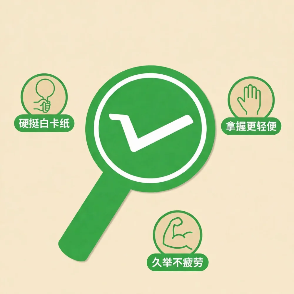 Creative Double Sided Handheld Yes No Sign Board Voting Paddle For Social Media Video Performance Interactive Broadcast