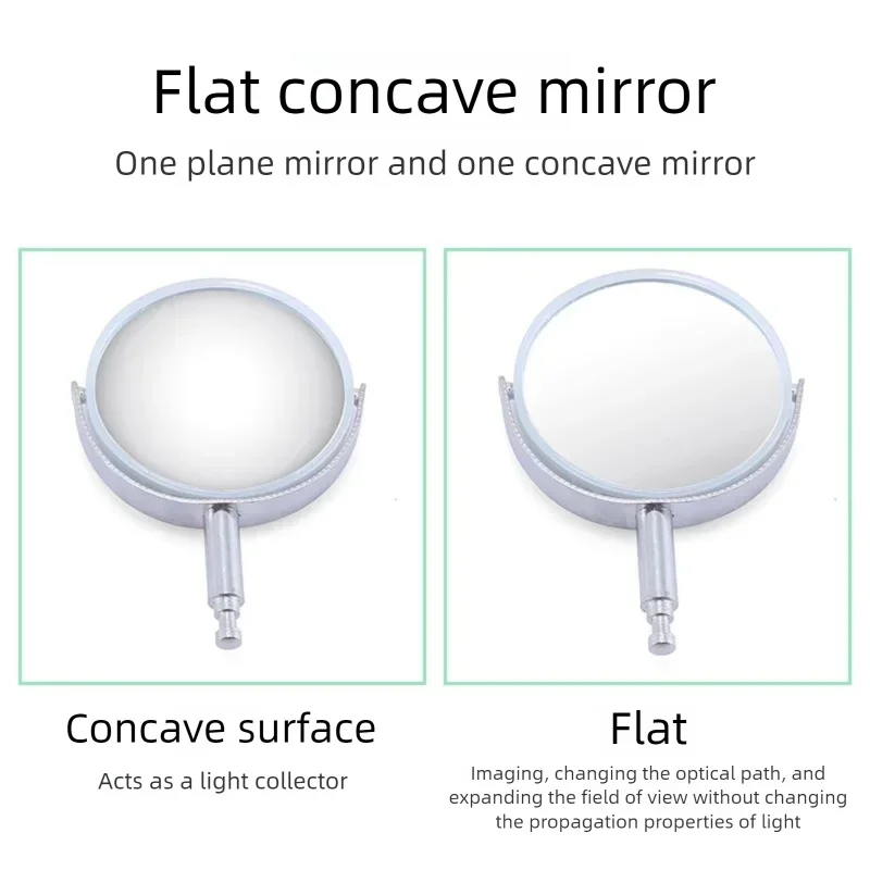 

4PCS Microscope Reflective Mirrors Plane Concave Reflector Reflex Mirror with Bracket for XSP Series Biological Microscope