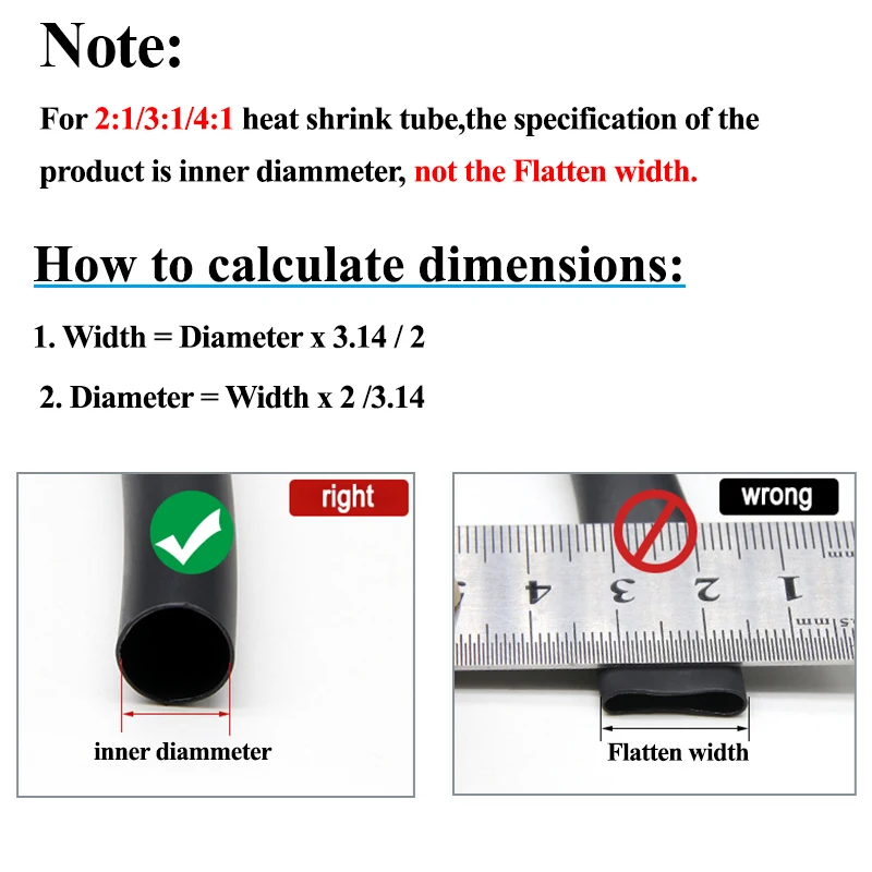 1/3/5M 3:1 Heat Shrink Tubing No Glue Diameter 1.5mm ~ 50mm  Ratio Waterproof Wire Wrap Insulated Lined Cable Sleeve Shrink Wrap
