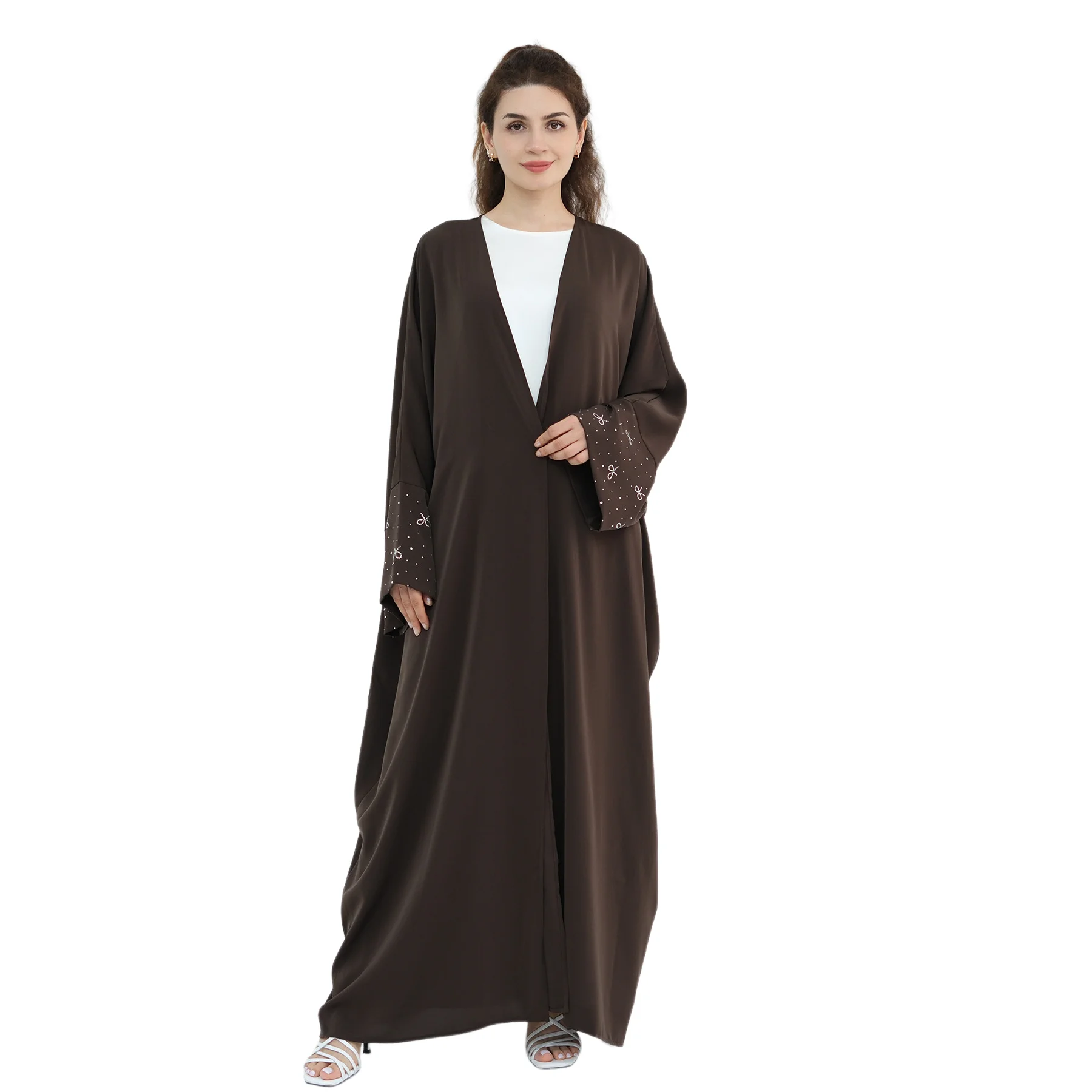 

Eid Ramadan Dubai Kaftan Modest Dress Abayas Muslim Open Kimono Abaya Women Islam Marocain Robe Arabic Femme Musulmane Clothing