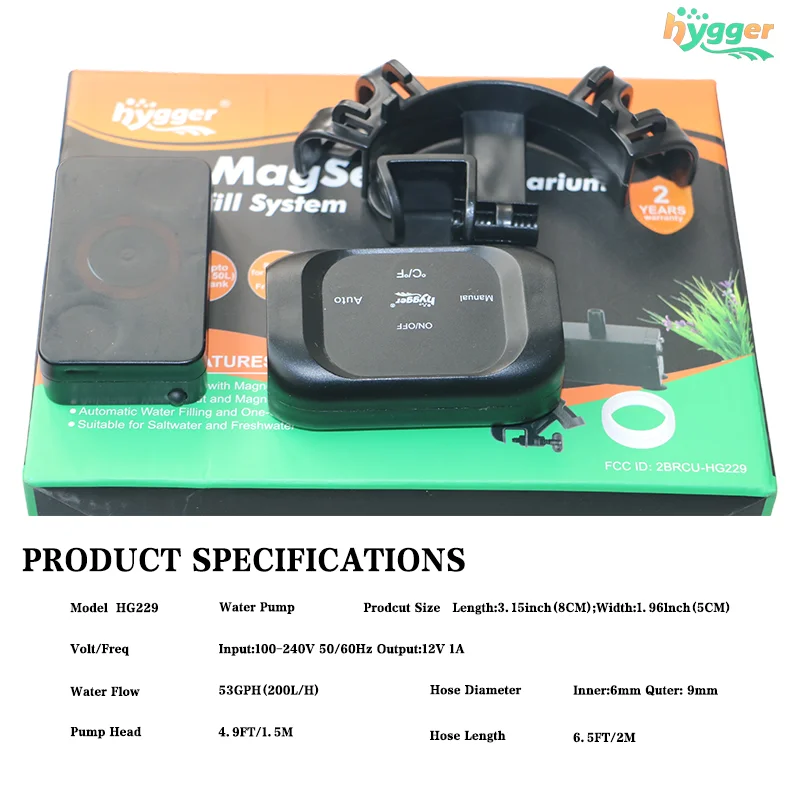 Hygger Water Refiller: Safe, Low-Power Input with Magnetic Induction Charging, Automatic Water Refilling and One-Touch Drainage