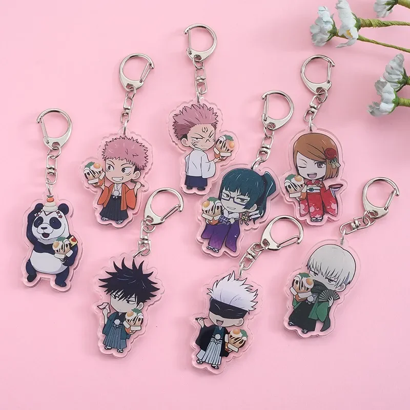 Anime Acrylic keychain accessaries Cartoon funny Bag Pendant Gift cute creative bag charm funny Friends Gifts Keyring