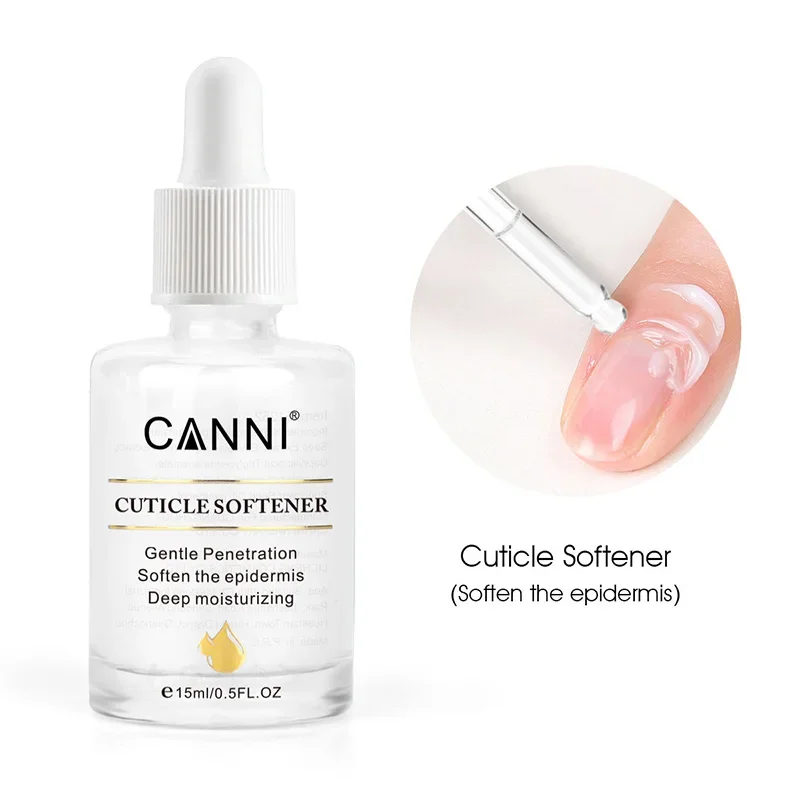 CANNI 15ml Cuticle Softener Gentle Penetration Nail Maincure Nail Salon Cuticle Oil Moisturizing Nourish Strengthen for Nail Gel