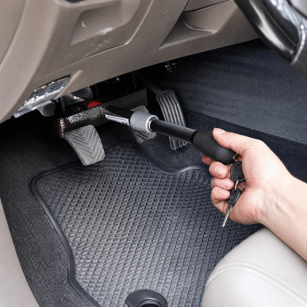 Universal Car Clutch Lock Stainless All-Metal Brake Pedal Lock Removable High-Quality Anti-Theft Lock Car Maintenance