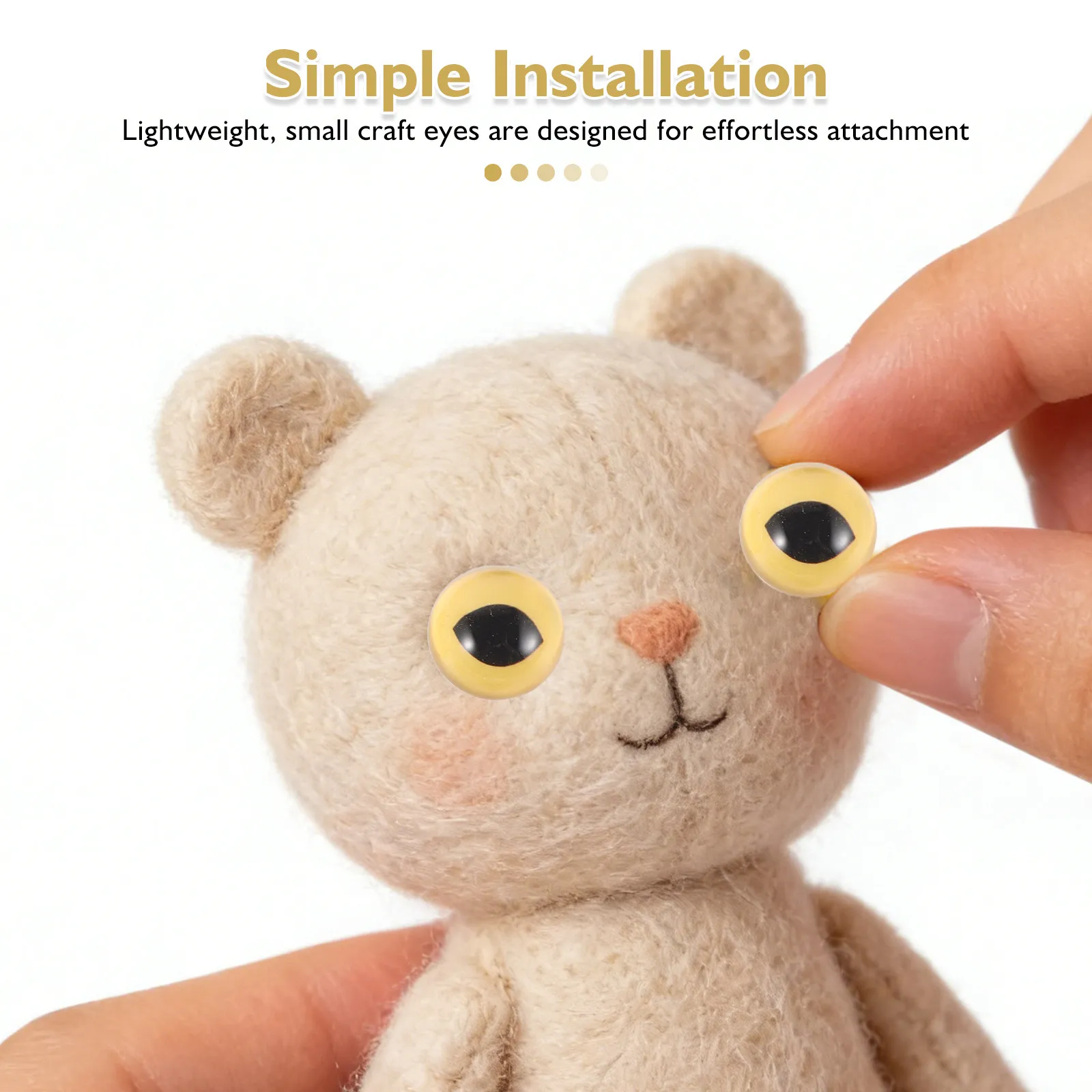5Pairs Handmade Glass Cat Safety Eyes 8Mm 10Mm 12Mm 14Mm 16Mm Realistic Eye Balls Animal Craft Needle Felting Sewing Stuffed