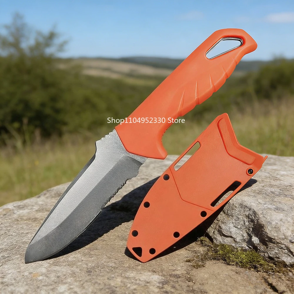 

Ножи EDC для рыбалки и приключений в джунглях: с зубчатым/гладким лезвием, для активного отдыха, кемпинга, походов, прямой нож, прочный инструмент для выживания в дикой природе