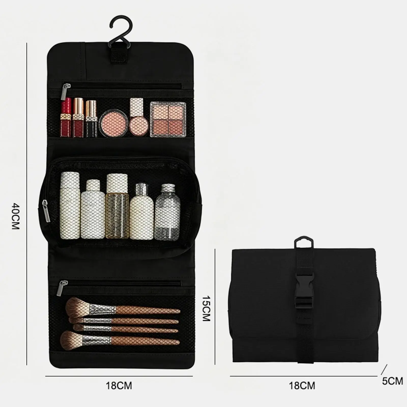 Hanging Toiletry Bag Water Resistant Cosmetic Bag for Outdoor Traveling Dorm