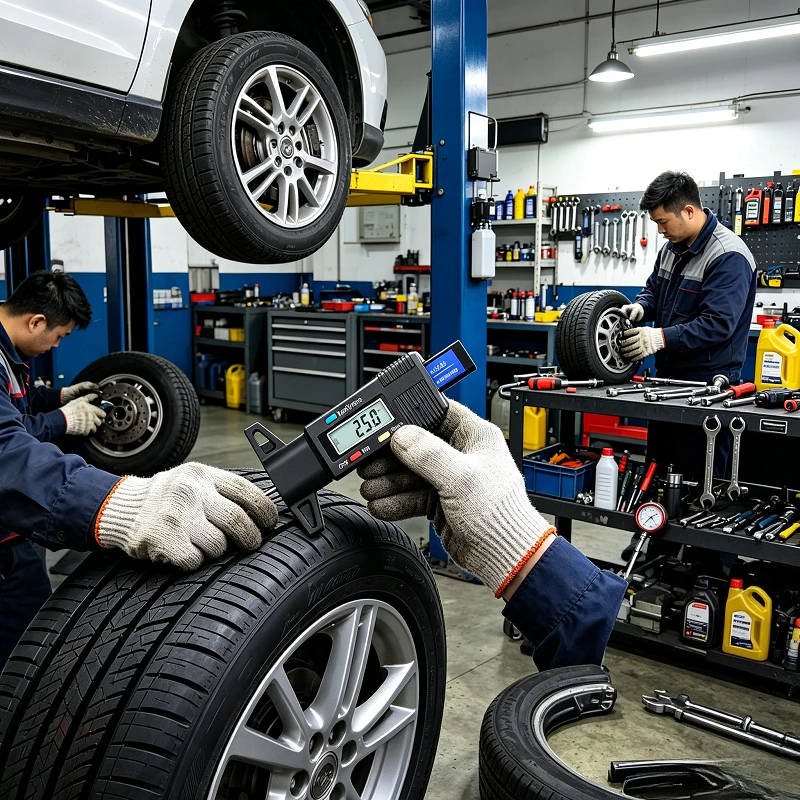 Digital Car Tyre Thickness Gauges Depth Meter For Safe Auto Tyre Tread Monitoring Tyre Wear Detection Measure Caliper Instrument