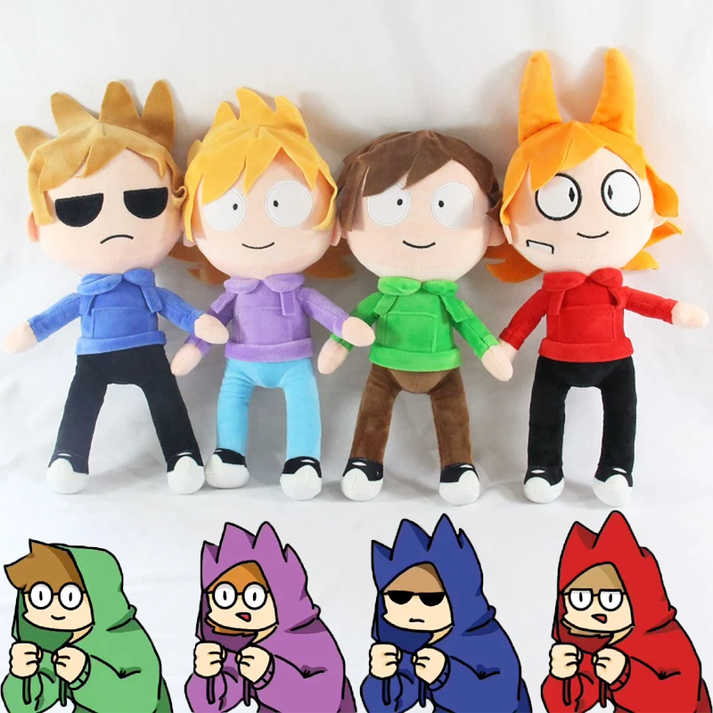 1/4pcs Eddsworld Plush Toy Edd Tord Matt Tom Cartoon Plushies Stuffed Doll Soft Figures Anime Home Decor Children Kid Fan Gift