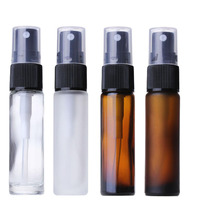 6PCS 12PCS Frosted Amber Clear Glass Sprayer Bottles Atomizer Fine Mist for Perfume Oils Aromatherapy Empty Vials 5ML / 10ML