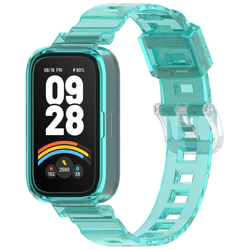 透明サンシャインターンカラーシリコーン時計バンド Redmi バンド 3 2 ブレスレット交換ストラップ Xiaomi Band9 アクティブ/8Active