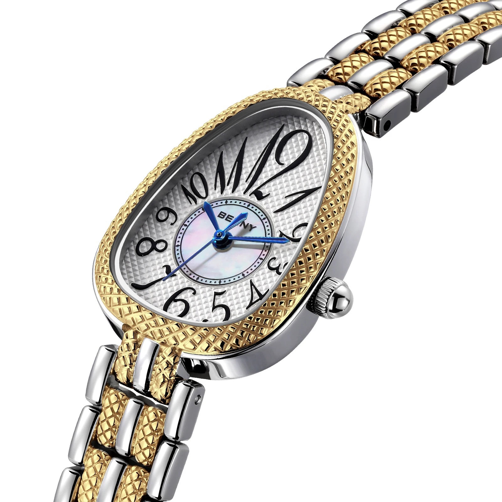 BERNY New Women Snake-shaped Quartz Watch Stainless Steel Fashion Silver Gold Jewelry Bracelet Wristwatch Ladies Luxury Watches