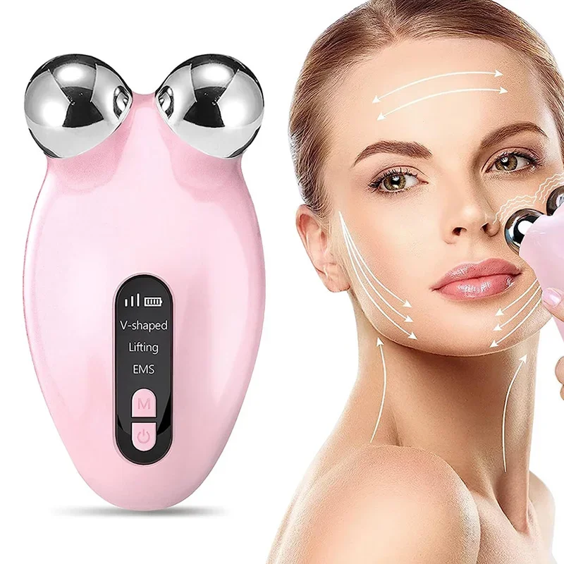 

EMS Facial Massager Roller Microcurrent Face Lifting Machine V-Face Roller Massager Skin Rejuvenation Anti-Wrinkle Beauty Device