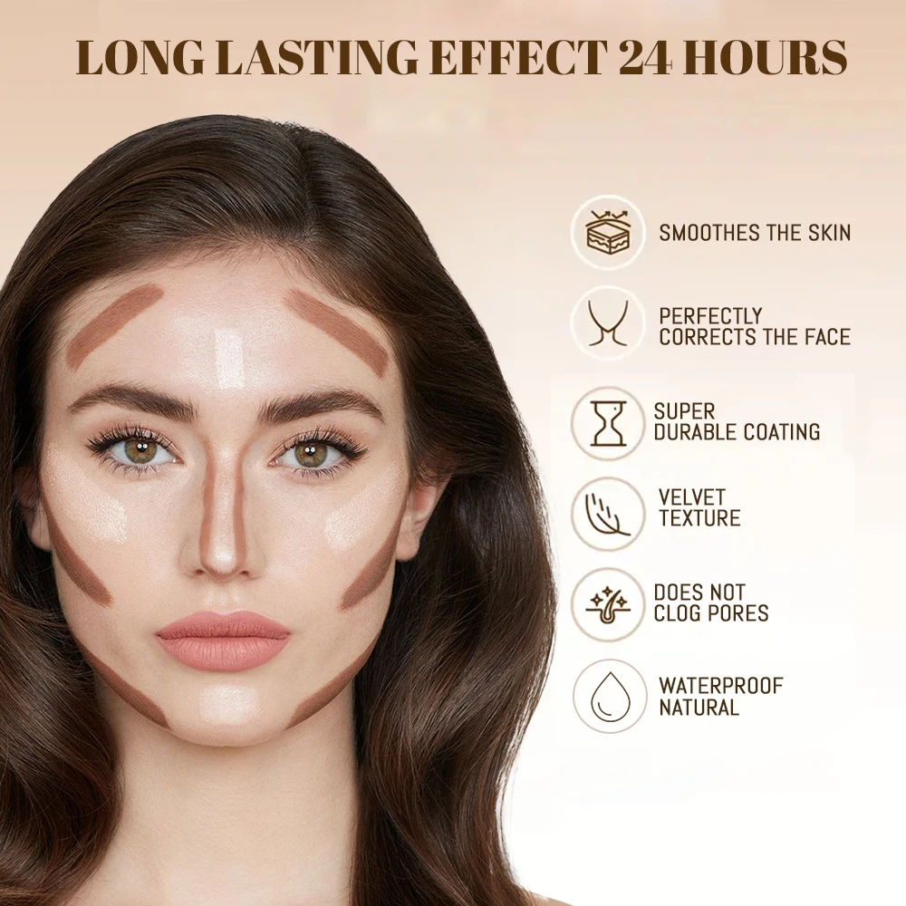 Concealer in 15 colors, foundation cream, contour cream, moisturizing face concealer, liquid foundation, acne marks