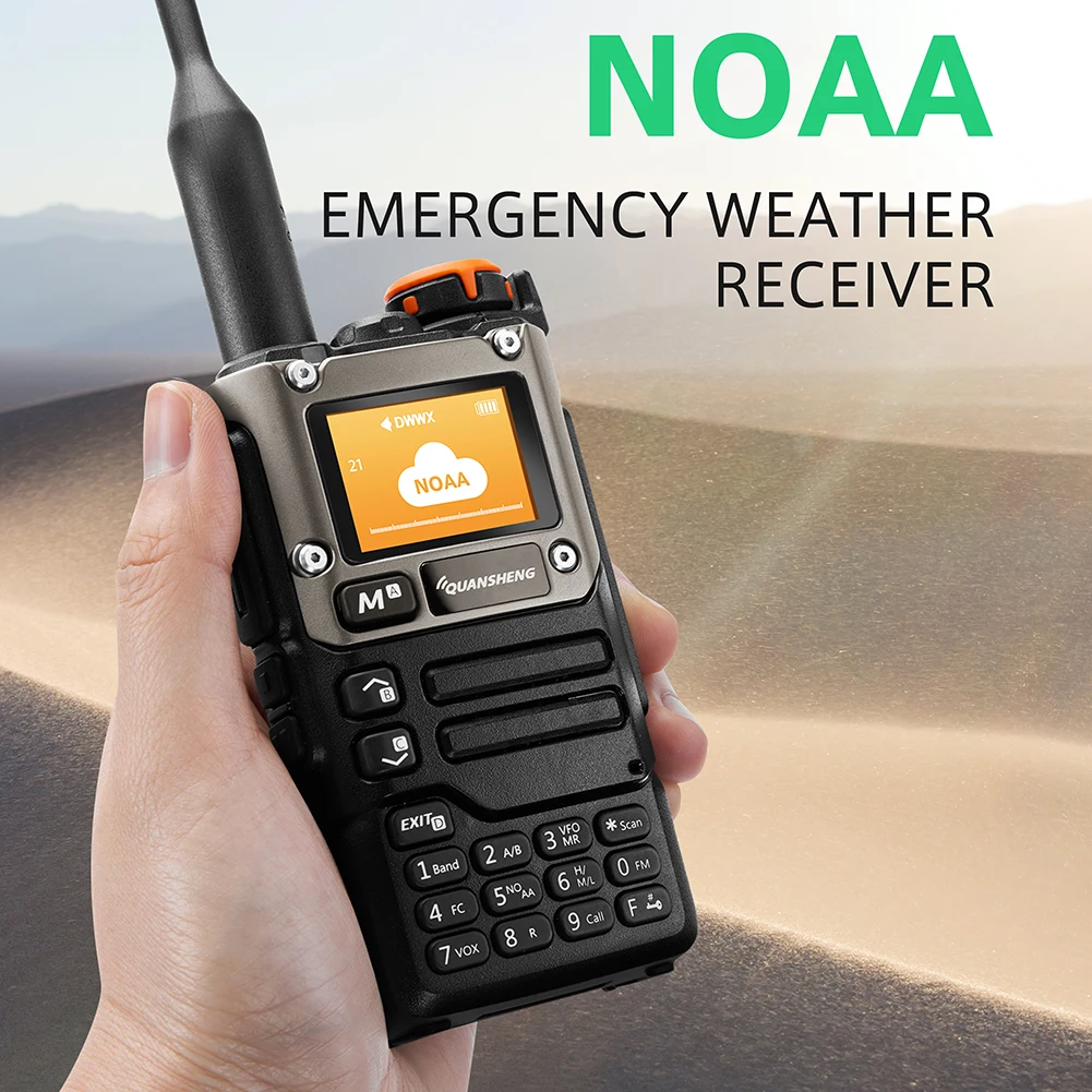 

UV-K6 NOAA Беспроводной частотный двусторонний CB-радио Handie-Talkie Type-C с зарядкой Портативный многодиапазонный трансивер Коммуникаторное устройство