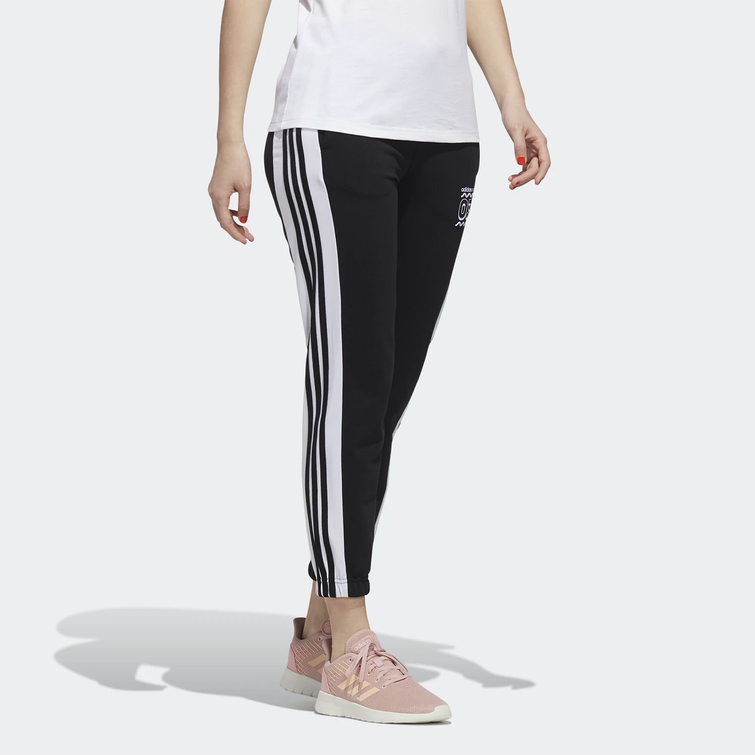 Adidas genuine NEO women's retro three stripe sports slim fit pants GJ5332