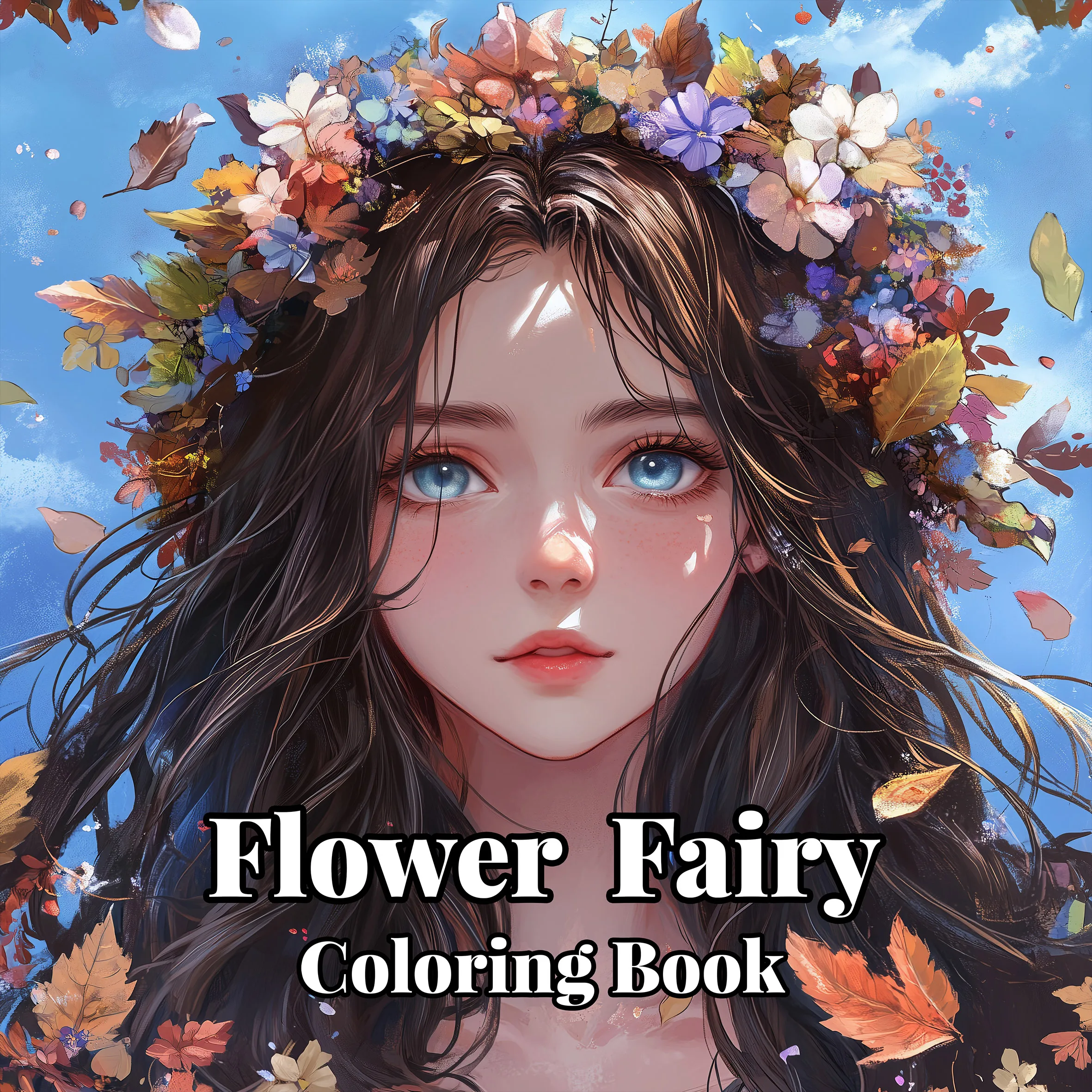 1PC Flower Fairy Coloring Book 26 Unique Pages For Adults & Teens - Self-painting Art Graffiti Anxiety Relief Perfect Gift