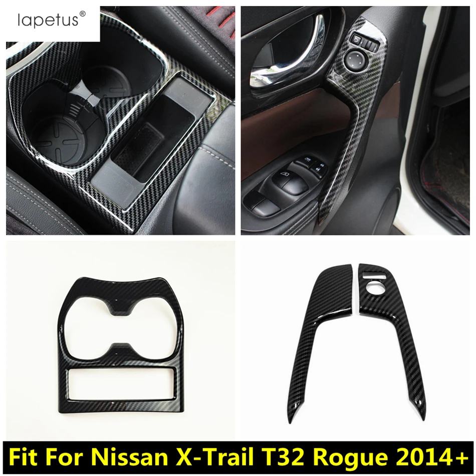 

Central Console Water Cup Holder Panel / Front Armrest Door Strip Cover Trim Accessories For Nissan X-Trail T32 Rogue 2014 -2020