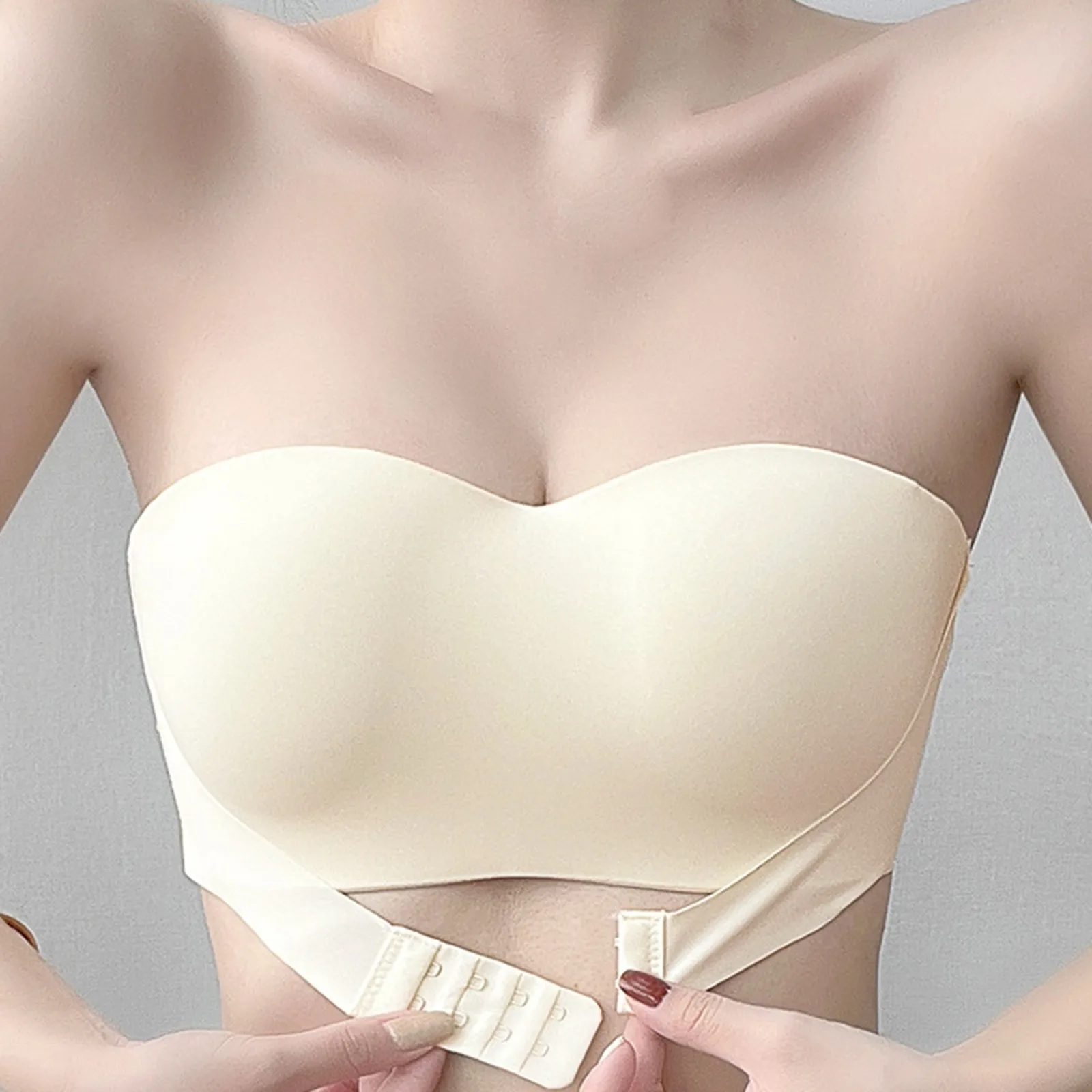 

Women Strapless Bra Seamless Tube Tops Breathable Wireless Wedding Brassiere Push Up Sexy Female Lingerie Invisible