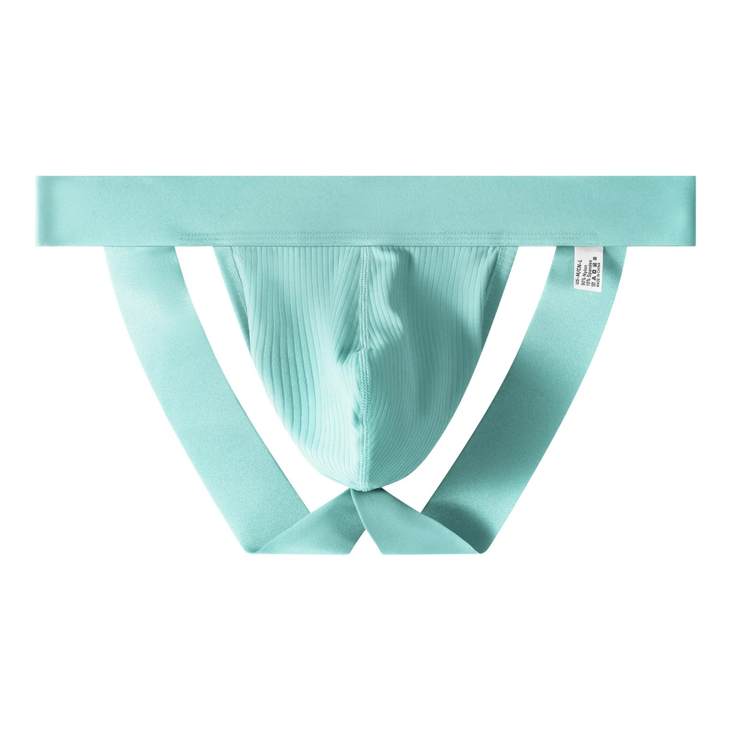 Celana Dalam Pria Jockstrap Seksi Solid Bahan Sutra Es Celana Dalam Pria Bernapas Model Low Rise dengan Kantong Celana Dalam Pria Jockstrap Pendek Ukuran M-XXL