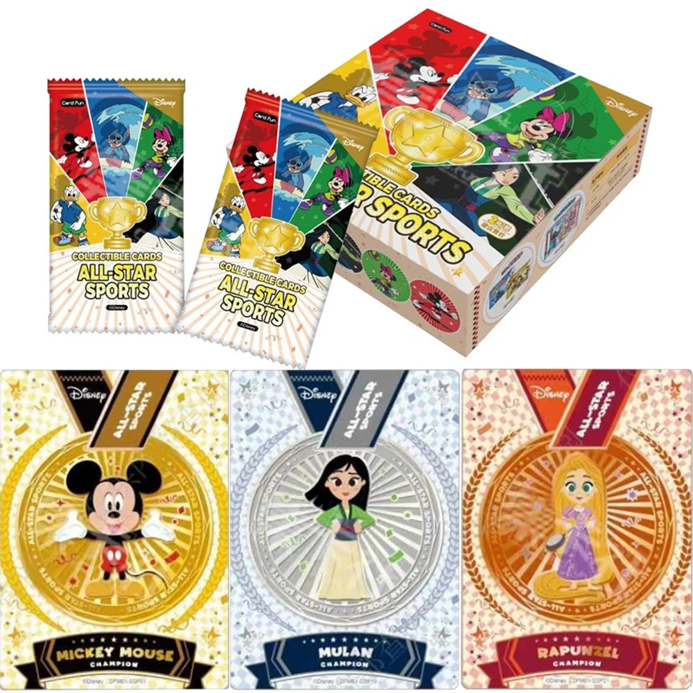 Genuine Disney Cards Star Sports Meeting Series Mickey Happy Party Animation Collectible Cards Toy Gift