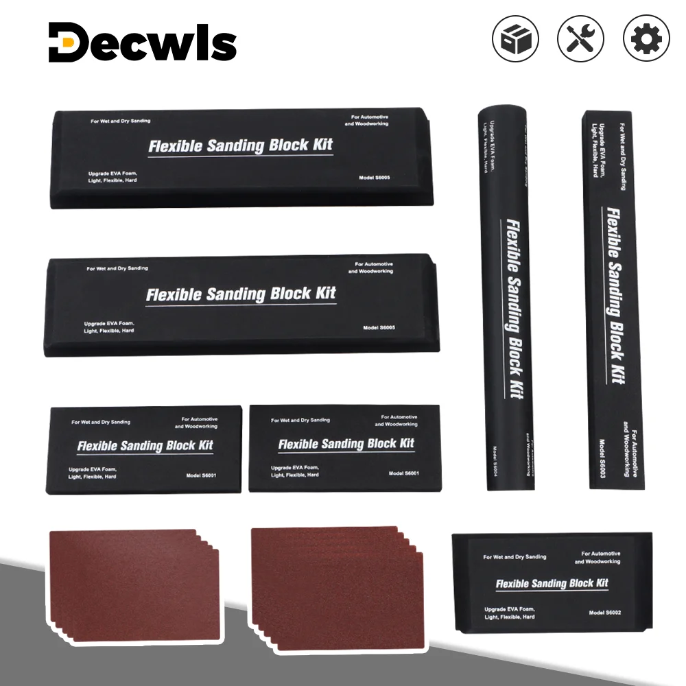 

7-piece EVA Sanding Block Set, Flexible EVA Foam Sanding Blocks, Wet And Dry home Sanding Tools, Sanding Car Body/Wood Surfaces
