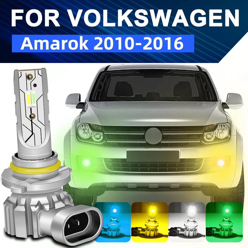 

LED Fog Lights For Volkswagen VW Amarok Dual Color Front Led Fog Lamp Bulb 2010 2012 2013 2014 2015 2016 White Yellow Ice Blue