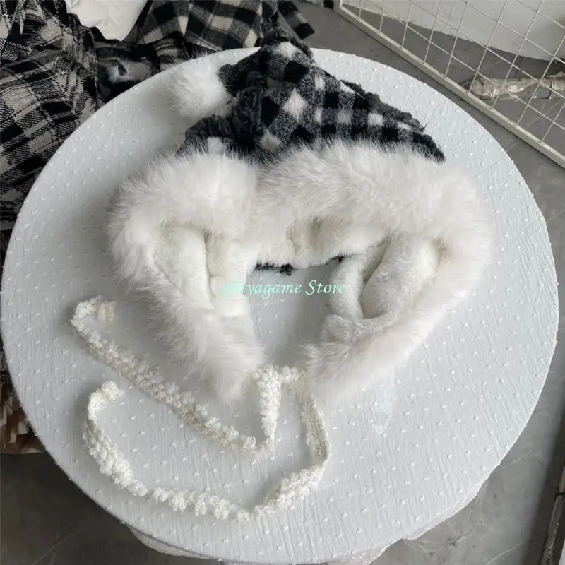 Y88A Sombrero bruja, gorro cálido para exteriores, ropa calle para adolescentes, gorra con calavera para esquiar, sombrero