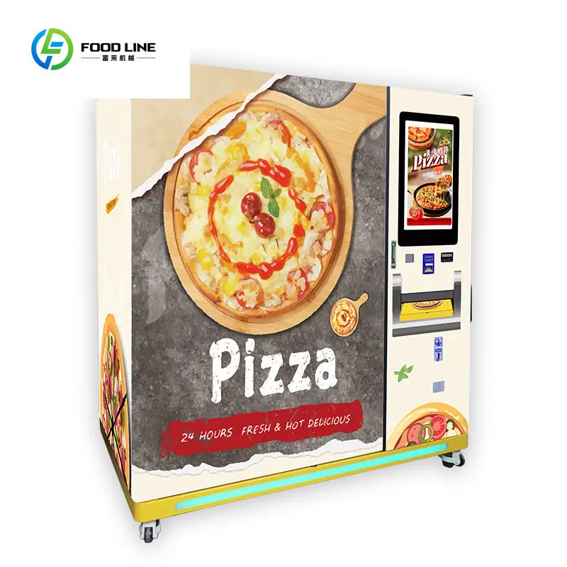 

Smart Touch Screen Pizza Vending Machine Commercial Fully Automatic Outdoor Fast Food Self-Service Fresh Food Automated Machine