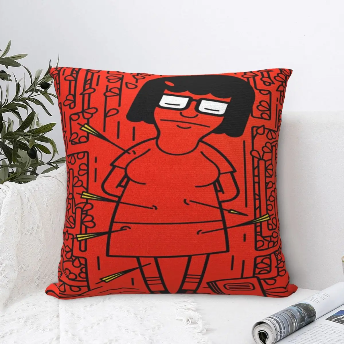 New Style Living Room Bobs Funny B-BurgersDecorations Pillowcase Accessories Pillow Cover Zipper Multi-Size
