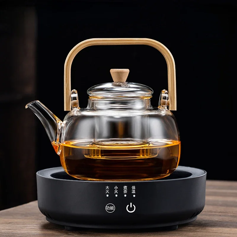 Cooking Integrated Glass Teapot Large Capacity Electric Ceramic Stove Heating Tea Cooker for Boiling Water and Making Tea