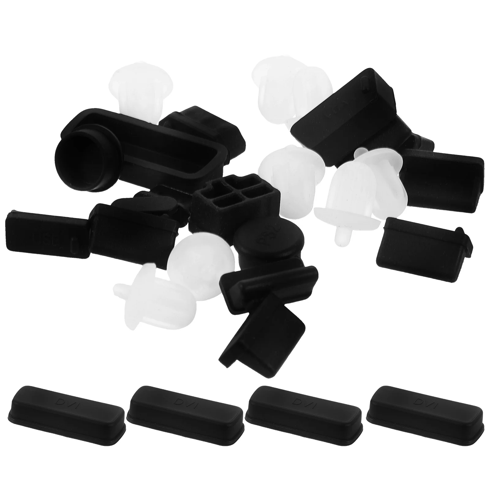 Dust Plugs with Lobster Clasps Motherboard Computer Anti Soft Rubber Port Stopper